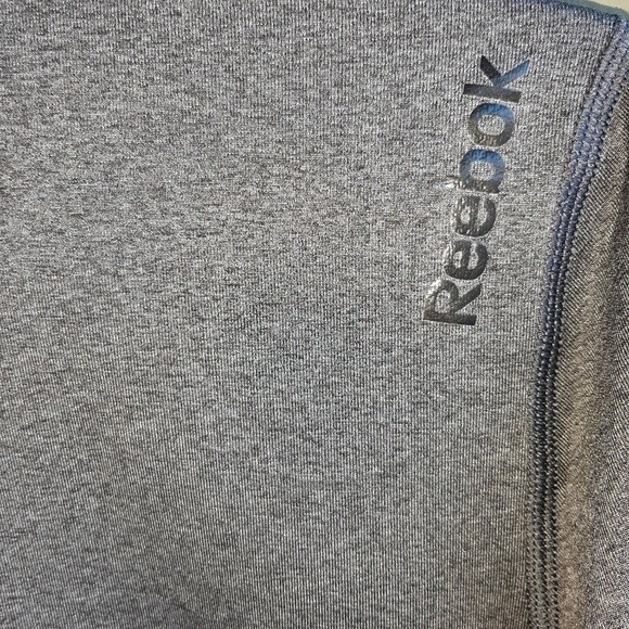 Reebok Play Warm Mock Neck Activewear Top Layer Grey Running Workout Size M - Picture 10 of 13